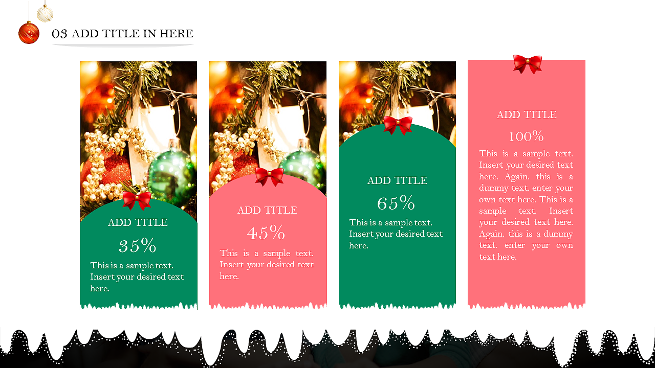 【红茶】圣诞商务PPT模板