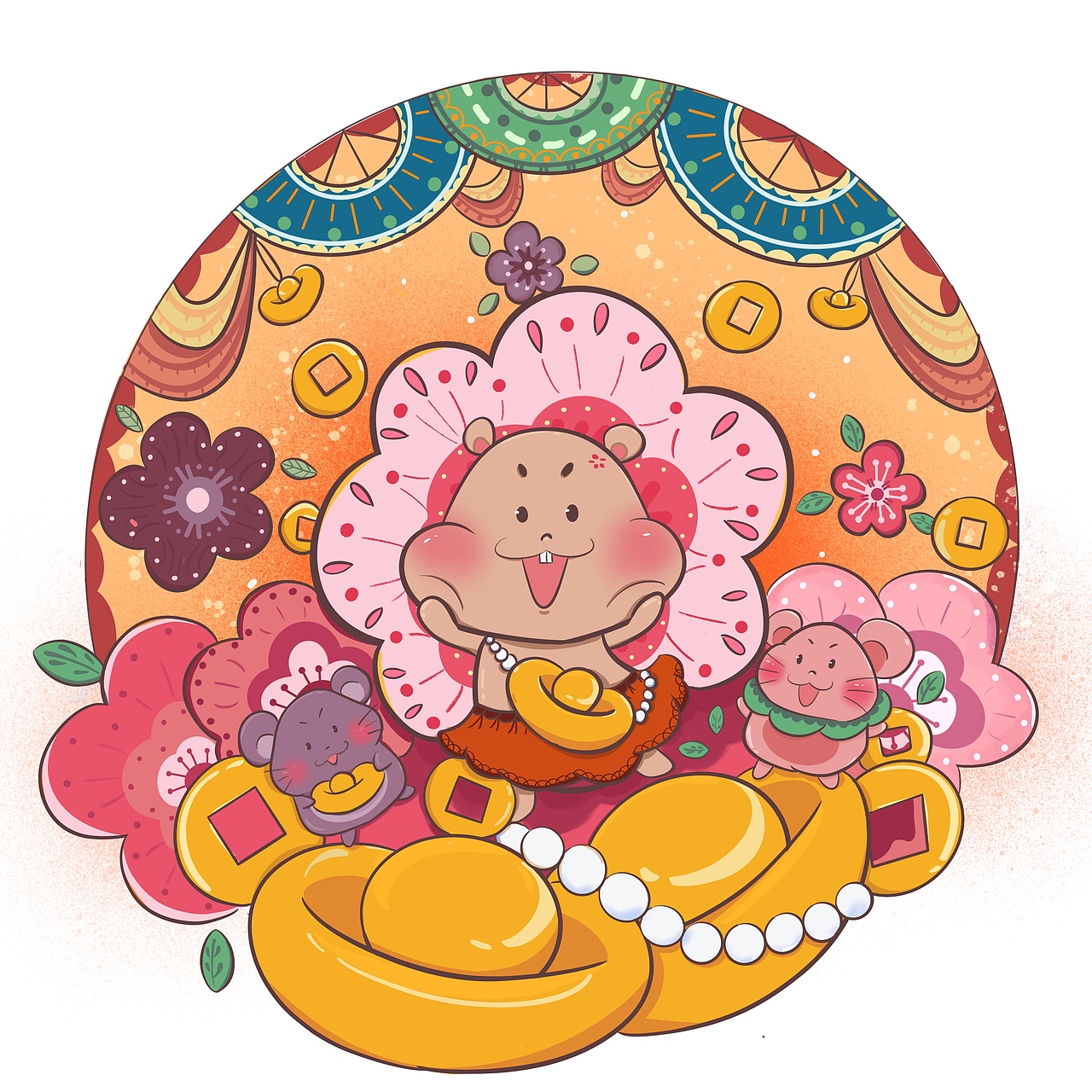 鼠年的图......（图ZMjIyMTgwNDA0） - 商业插画 - 站酷设计师小拗口原创素材 - 站酷ZCOOL