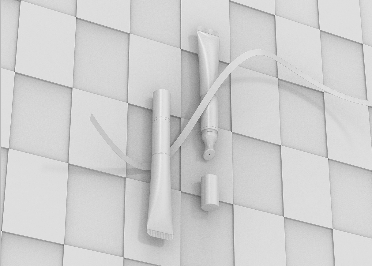 化妆品 眼霜 渲染 3d