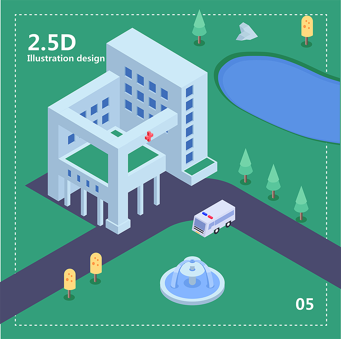 2.5D插画和立体二维码合集