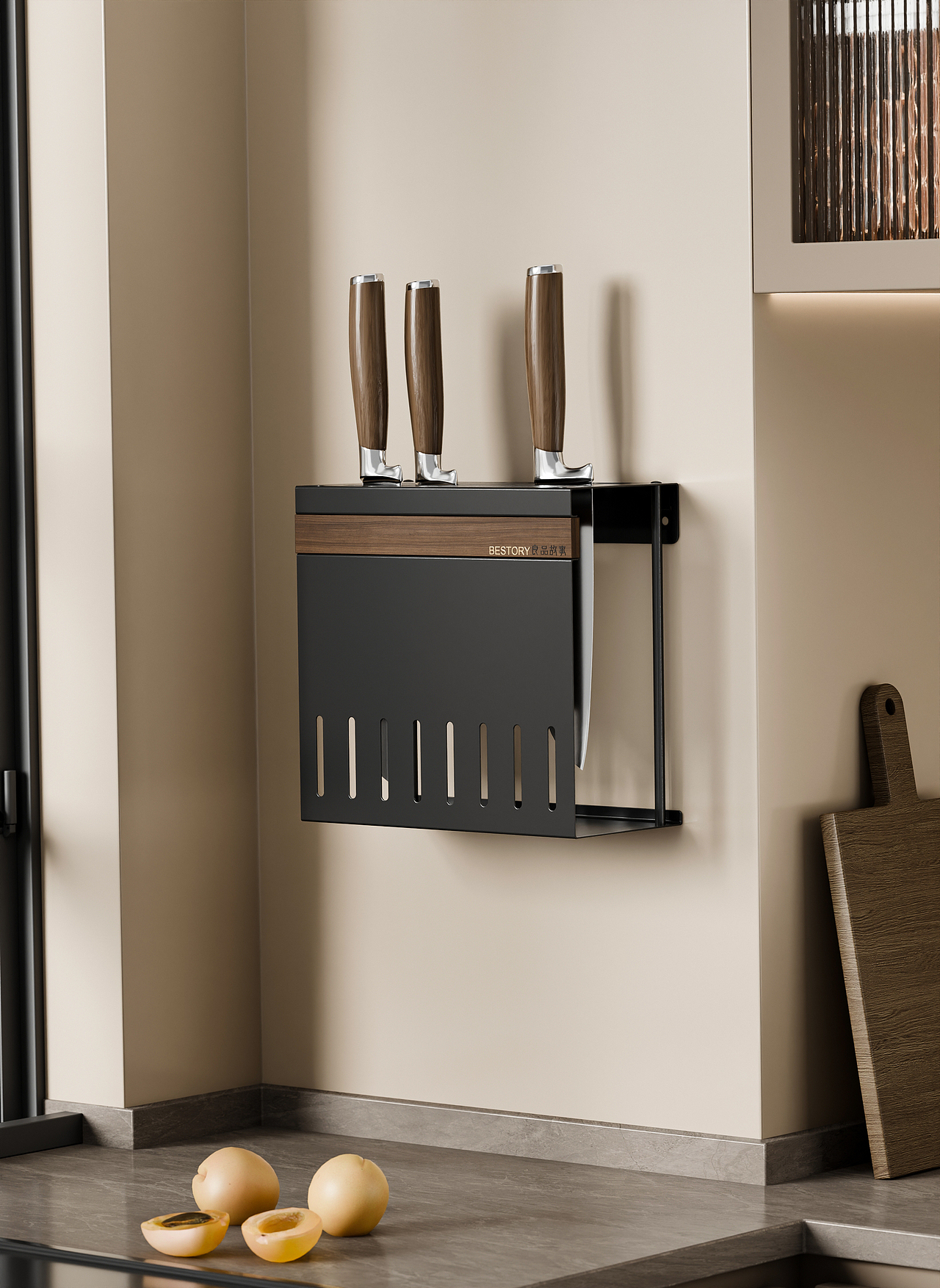 厨房置物架渲染