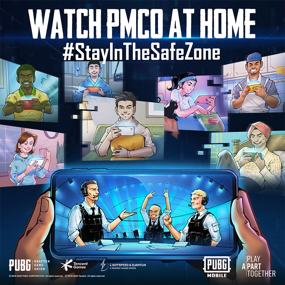 绝地求生:刺激战场 海外版 居家观赛 线上海报。