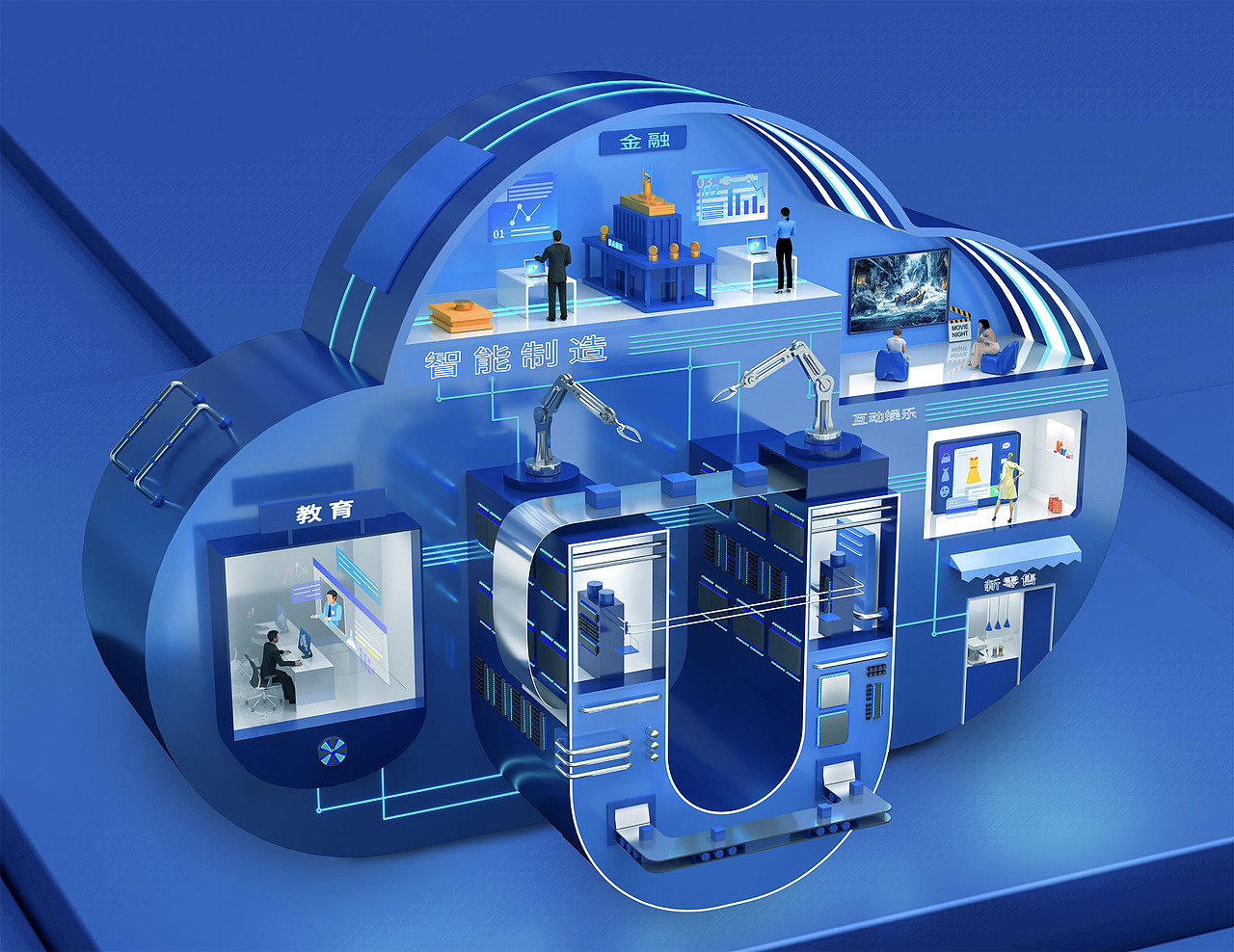 UCLOUD优刻得云计算品牌主视觉 