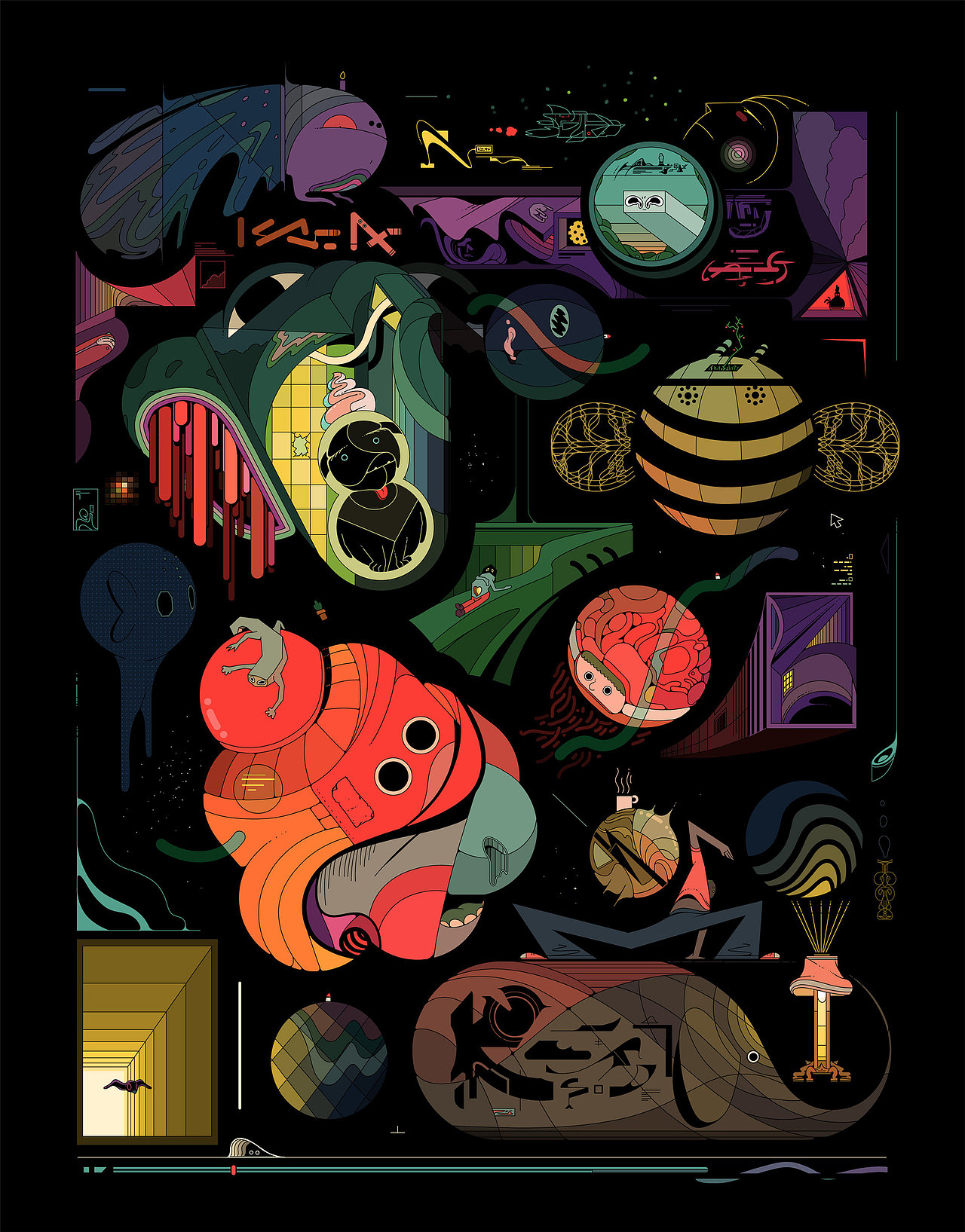 设计分享/ Gibberish Dark Mode (And one light)