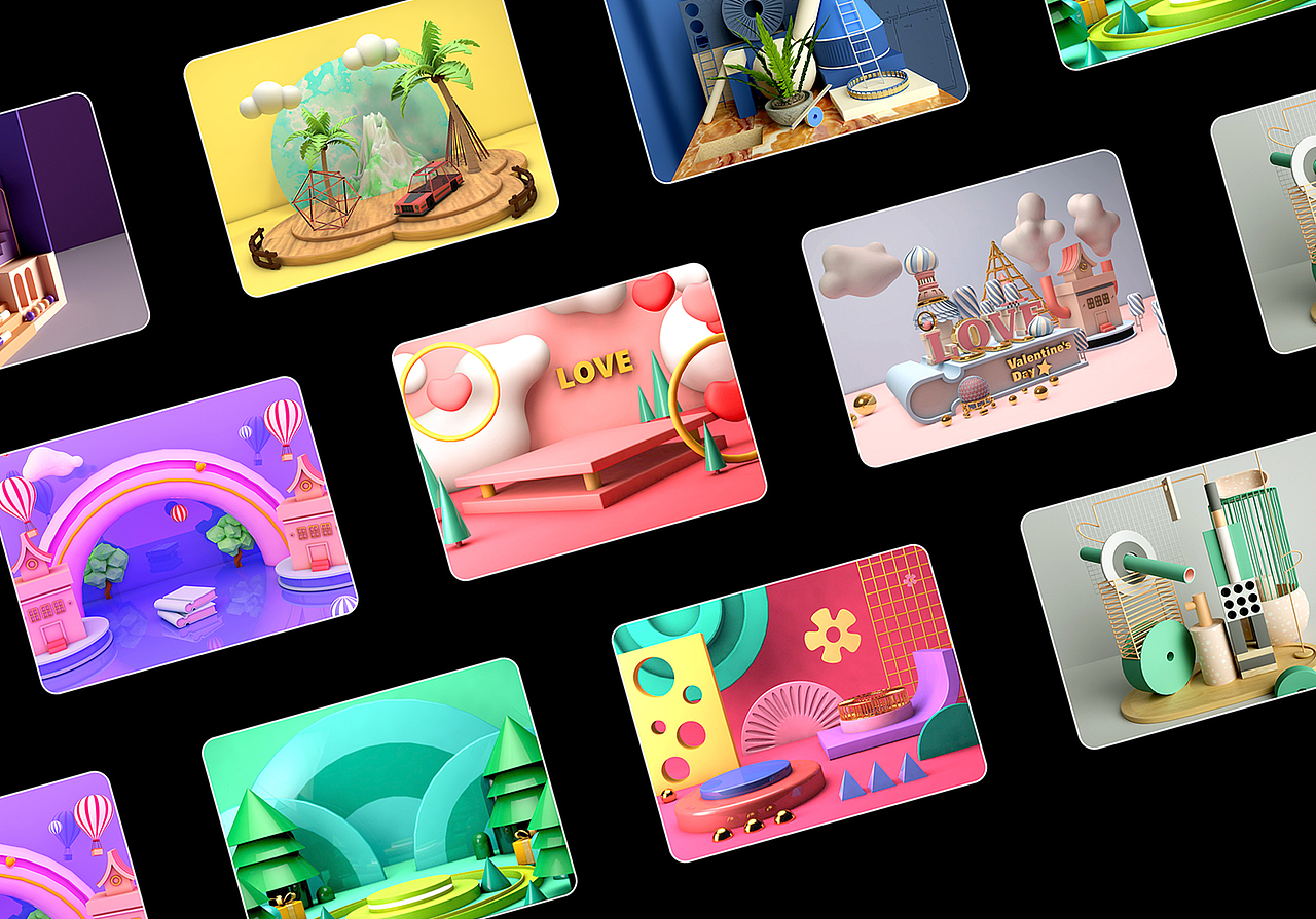 学习C4D过程中的练习作品,记录点滴