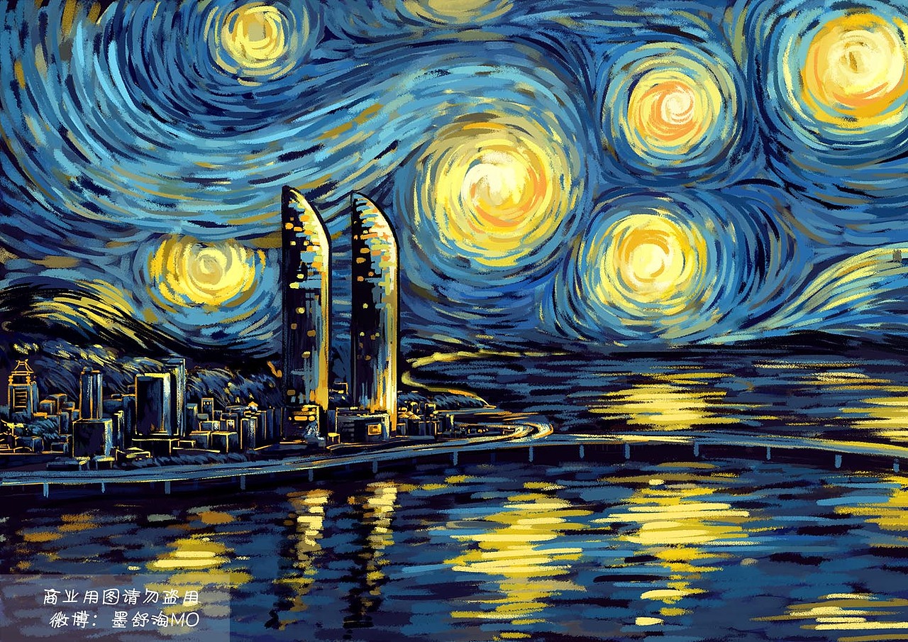 厦门风景区商业插画创作