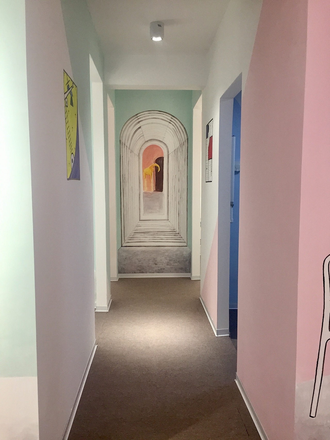 过道玄关场景墙绘示意