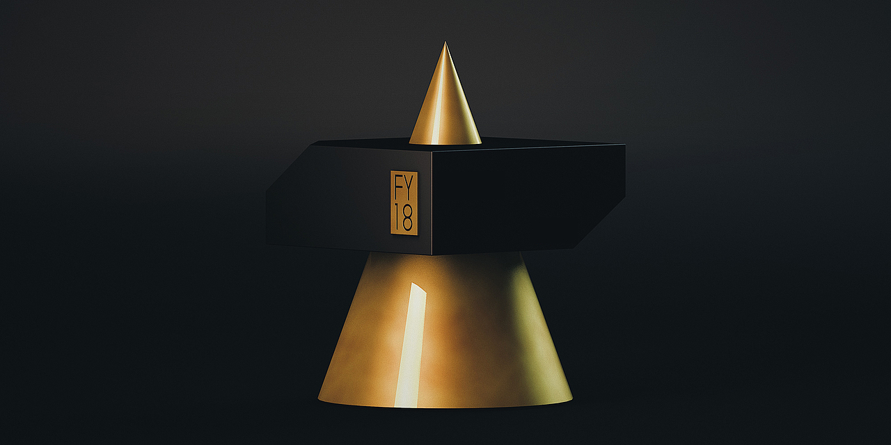 2018阿里巴巴-UC传橙者/总裁奖 活动主视觉及奖杯设计