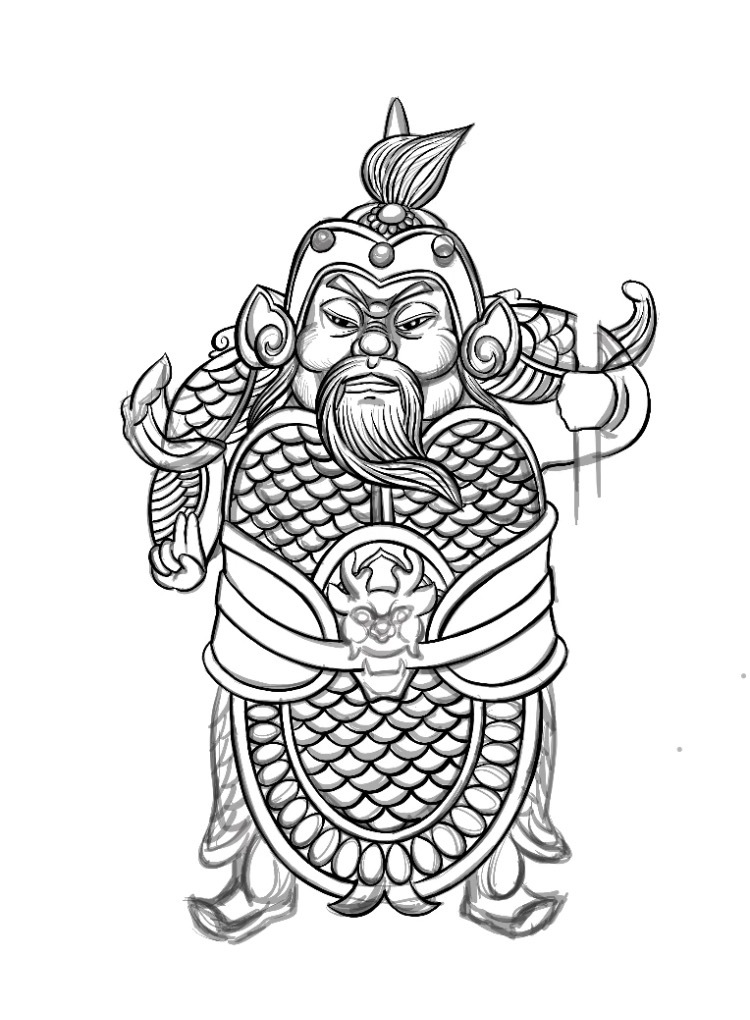 改良平面门神之一