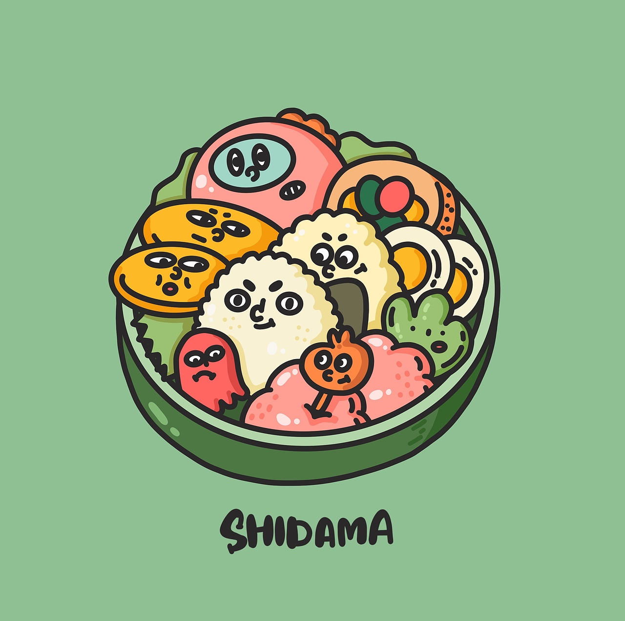 罪恶便当原创插画（图ZMTUzMDE3MzM2） - 商业插画 - 站酷设计师屎大吗原创素材 - 站酷ZCOOL