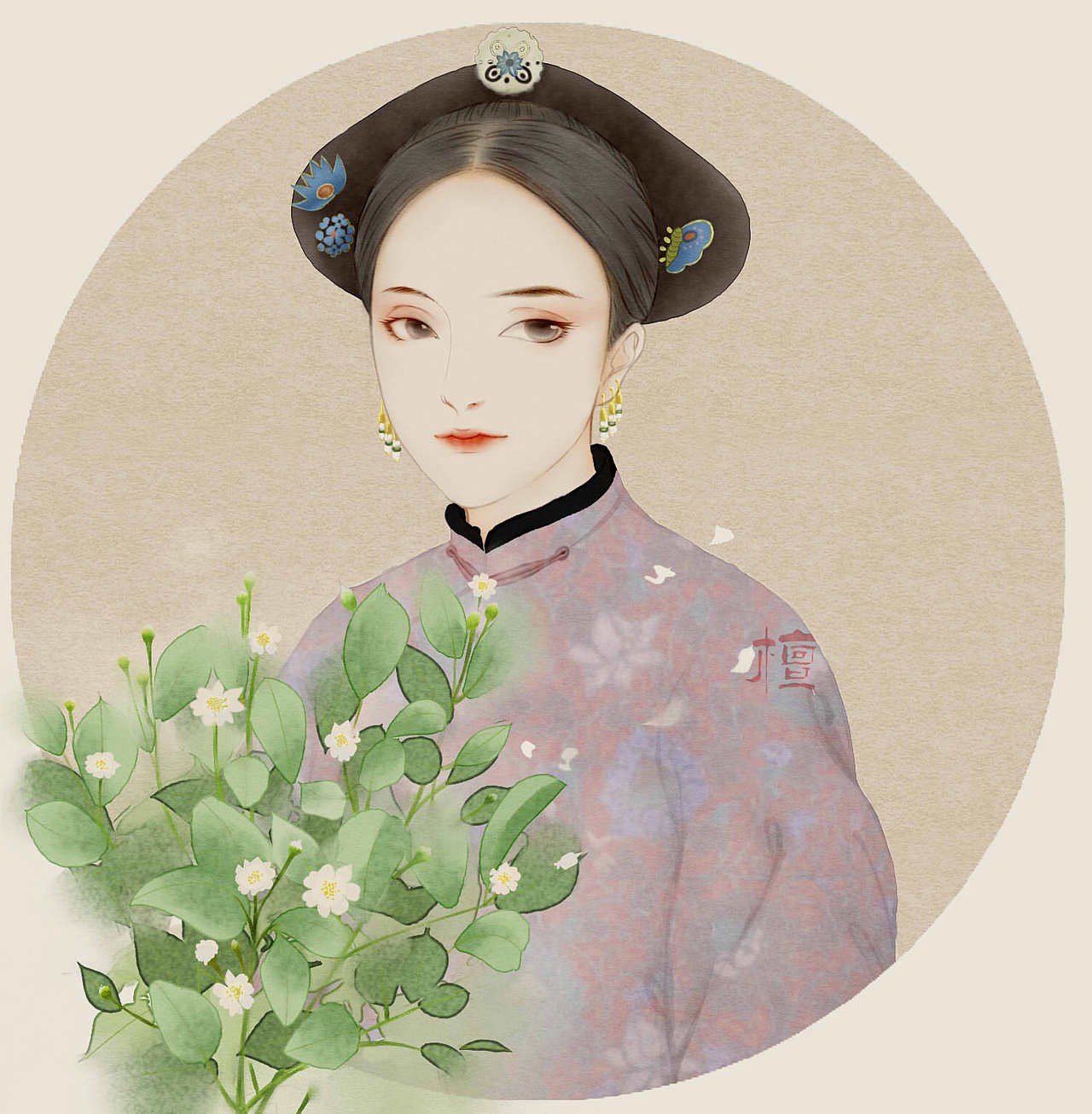 延禧攻略-富察容音（图ZMTI1MjQ0MDEy） - 创作习作 - 站酷设计师檀绘原创素材 - 站酷ZCOOL