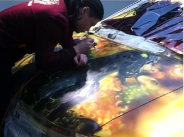 自己纯手给汽车做了一次全车彩绘（附绘画全过程技术）（图ZMTAyNjI3MTUy） - 绘画 - 站酷设计师和尚画画8585原创素材 - 站酷ZCOOL