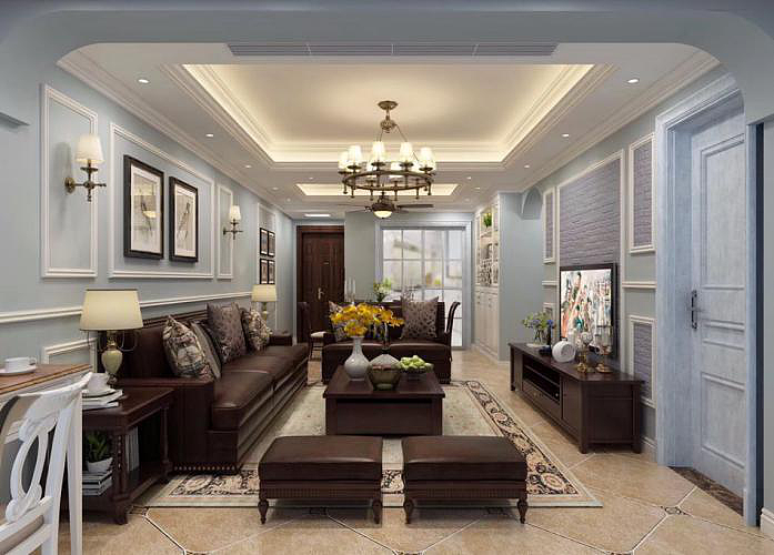 成都装修公司分享美式风格电视墙设计大全