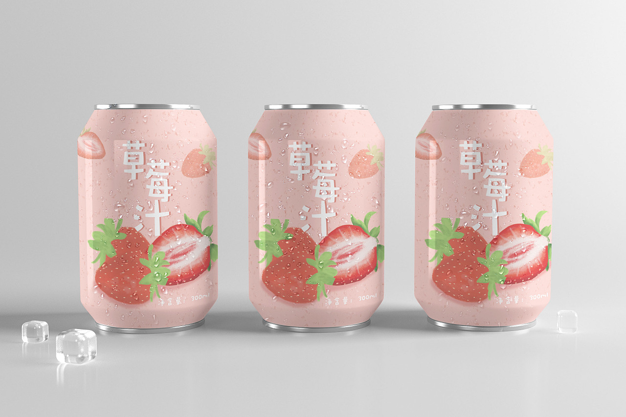 草莓汁易拉罐