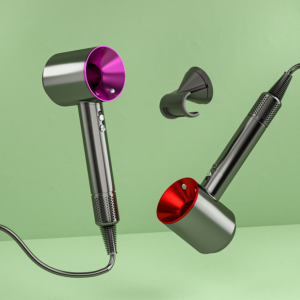 戴森吹风机建模渲染