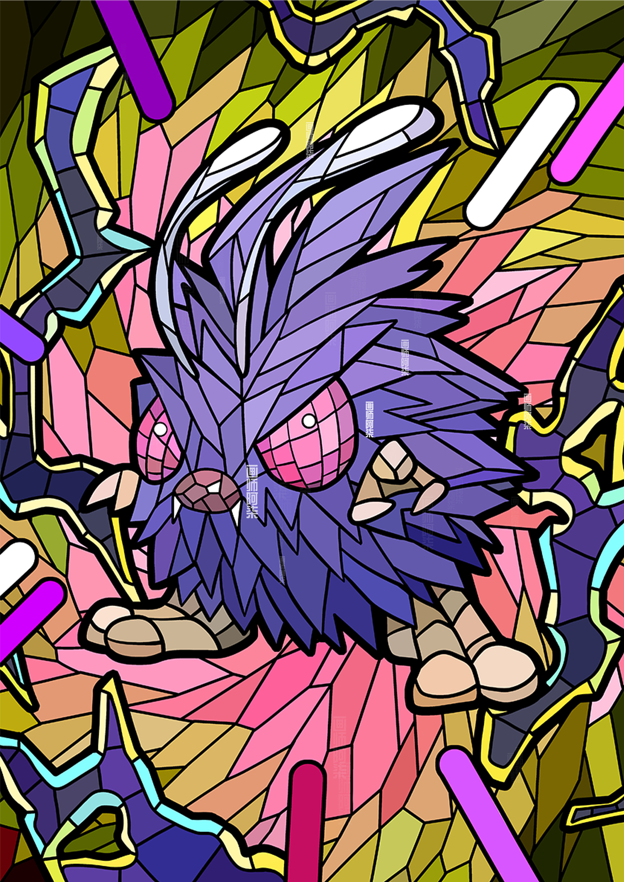 宝可梦卡牌教堂玻璃风格卡牌创作（图ZMzczMTg5NDMy） - 图案 - 站酷设计师画师阿柒原创素材 - 站酷ZCOOL