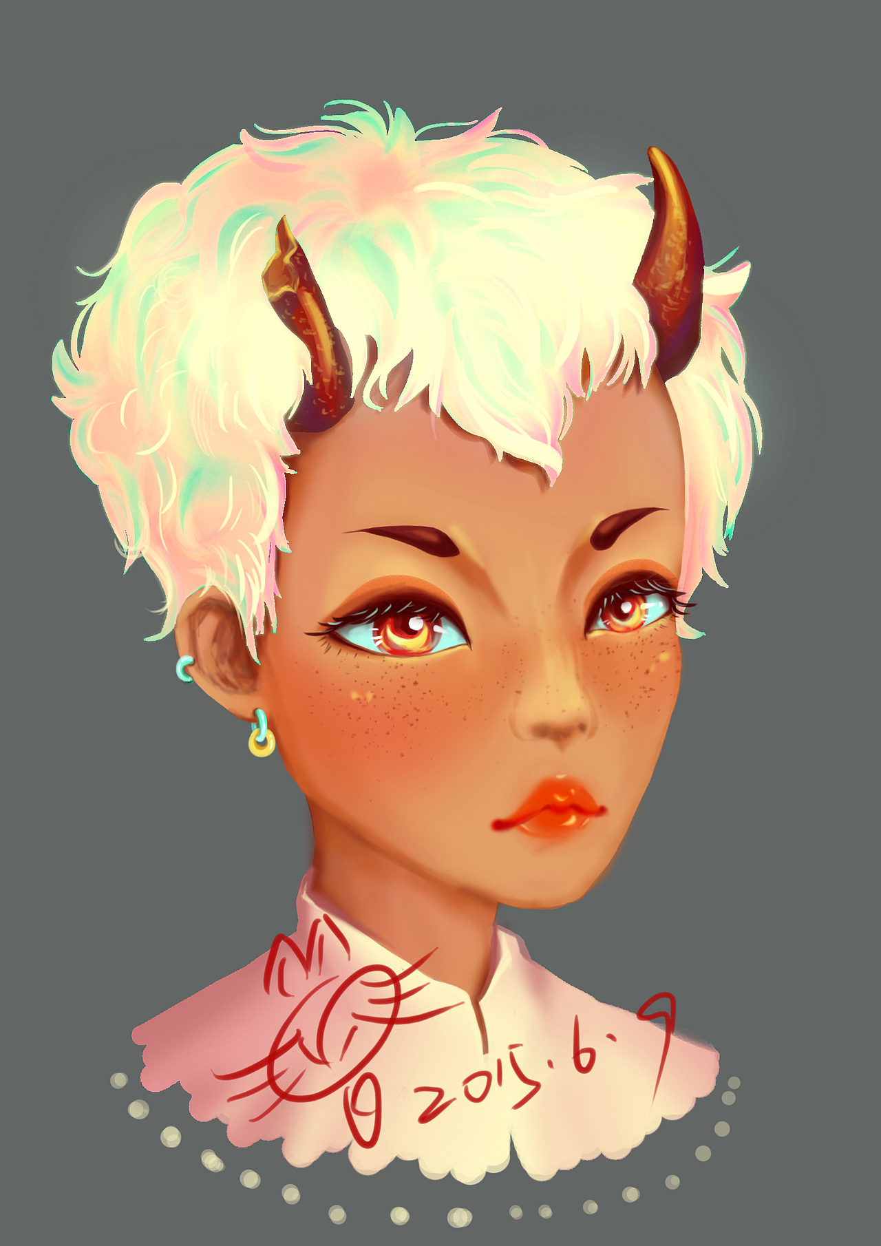 ps原创手绘小妖精~水彩~作品信息创作时间2015/06/09创作工具bamooo