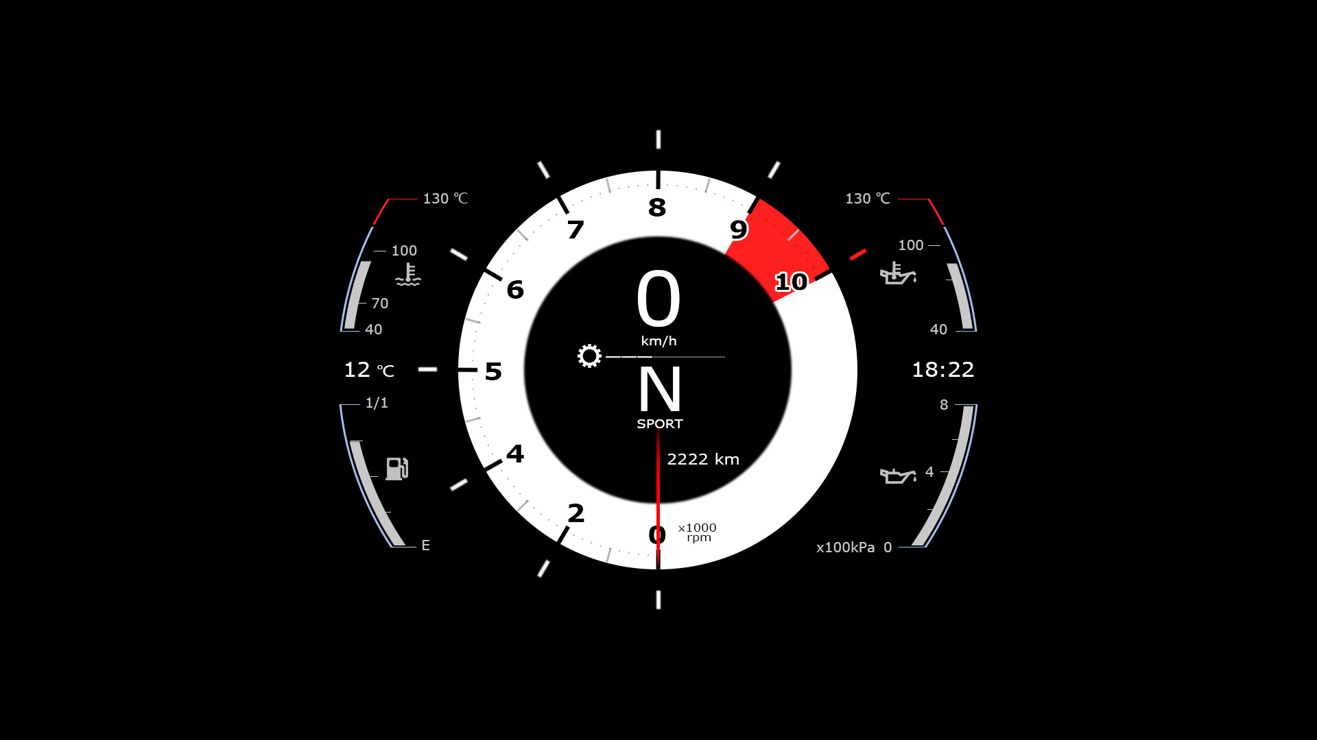 lfa仪表盘 汽车ui 练习