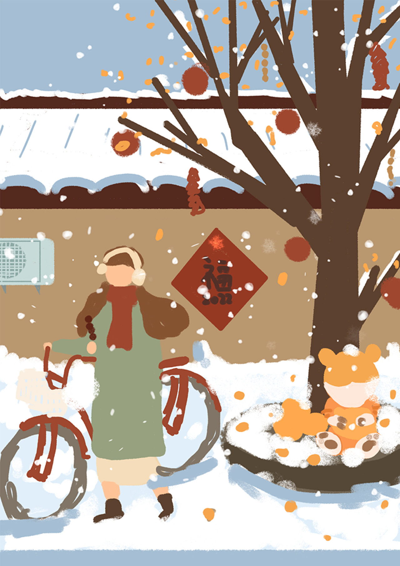 元旦插画|插画|创作习作|嗯嗯enendan - 原创作品 - 站酷 (zcool)