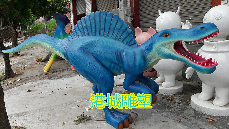 城市景观仿真动物玻璃钢恐龙雕塑形象更能深入人心