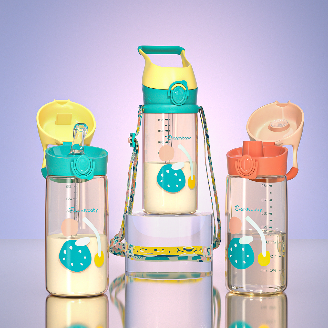 大童夏日水杯主图渲染设计