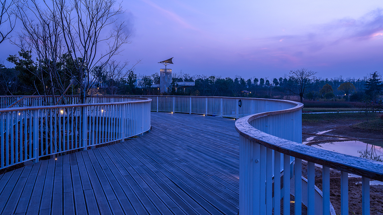 义乌横塘公园灯光设计案例拍摄