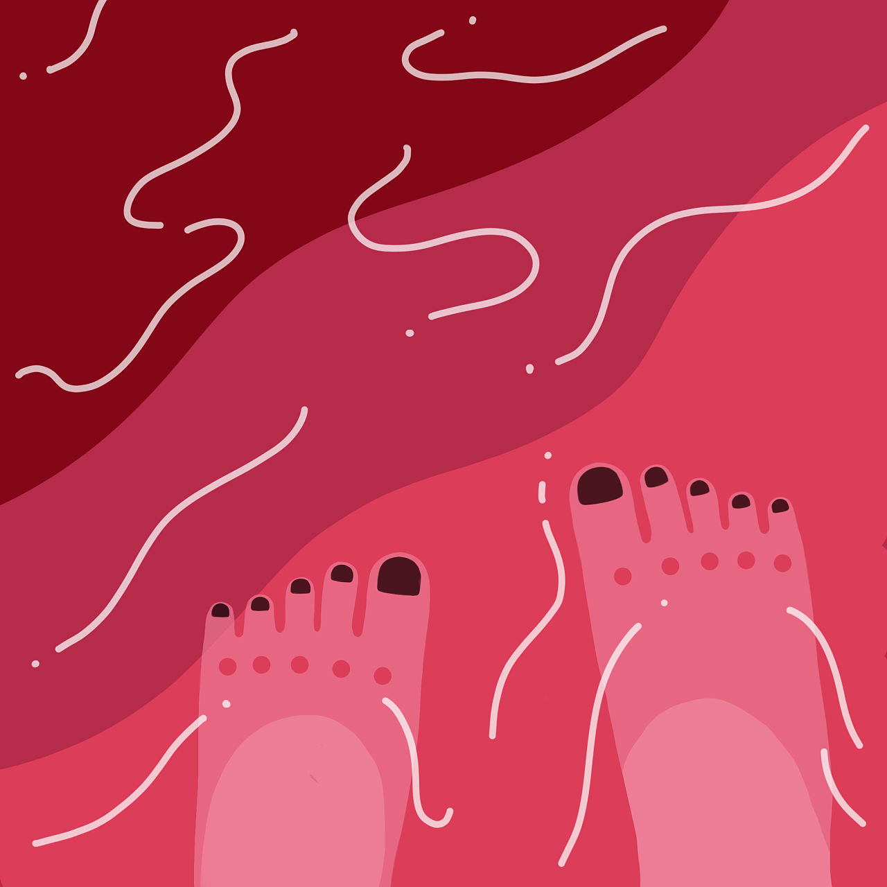 简约同色系插画|荔枝红|插画|创作习作|z74267602