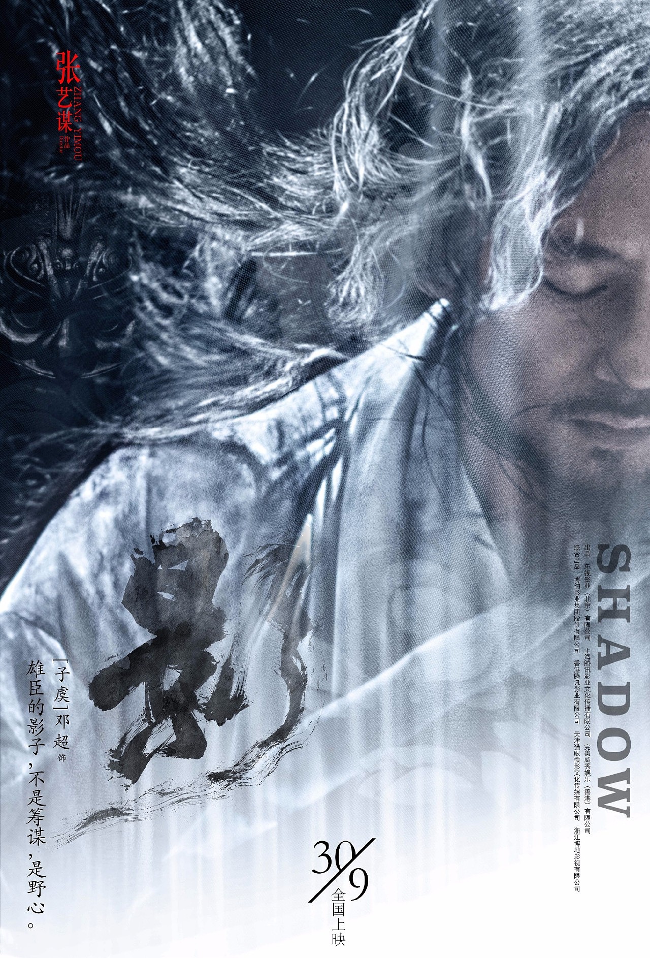 张艺谋新片《影》,水墨海报