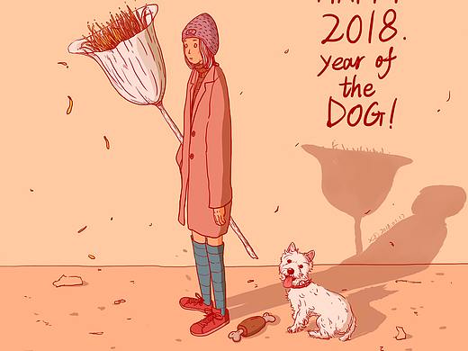 有狗子陪伴的新年（個人主頁-ZMjYxMTEwNDA=） - 創(chuàng)作習作 - 站酷設計師xiaodan1111原創(chuàng)素材 - 站酷ZCOOL