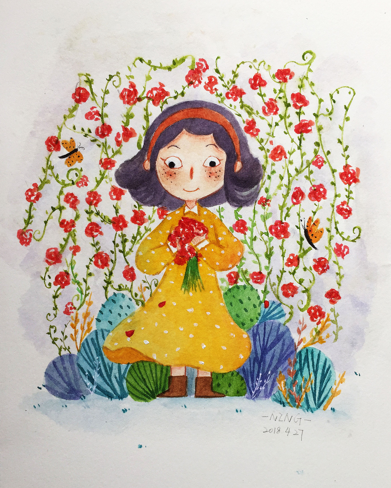 花~花~花~|插画|儿童插画|柠果是个小画匠_原创作品-站酷zcool