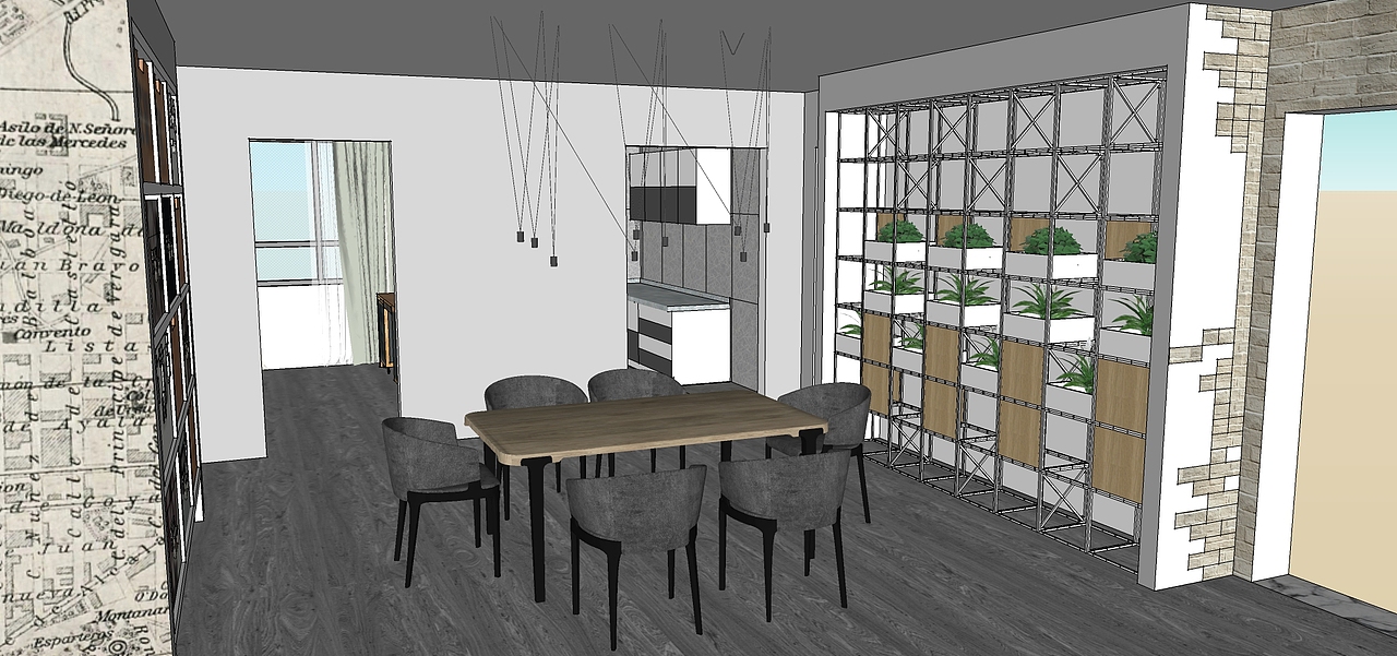 室内设计(现代工业风格混搭)