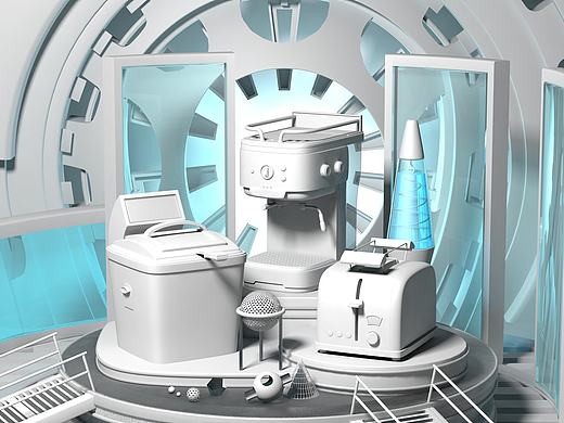 C4D练习-科幻电商