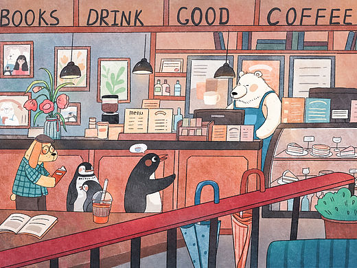 白熊咖啡廳（個(gè)人主頁-ZNjIwMzIyNDg=） - 創(chuàng)作習(xí)作 - 站酷設(shè)計(jì)師我是黏糕原創(chuàng)素材 - 站酷ZCOOL