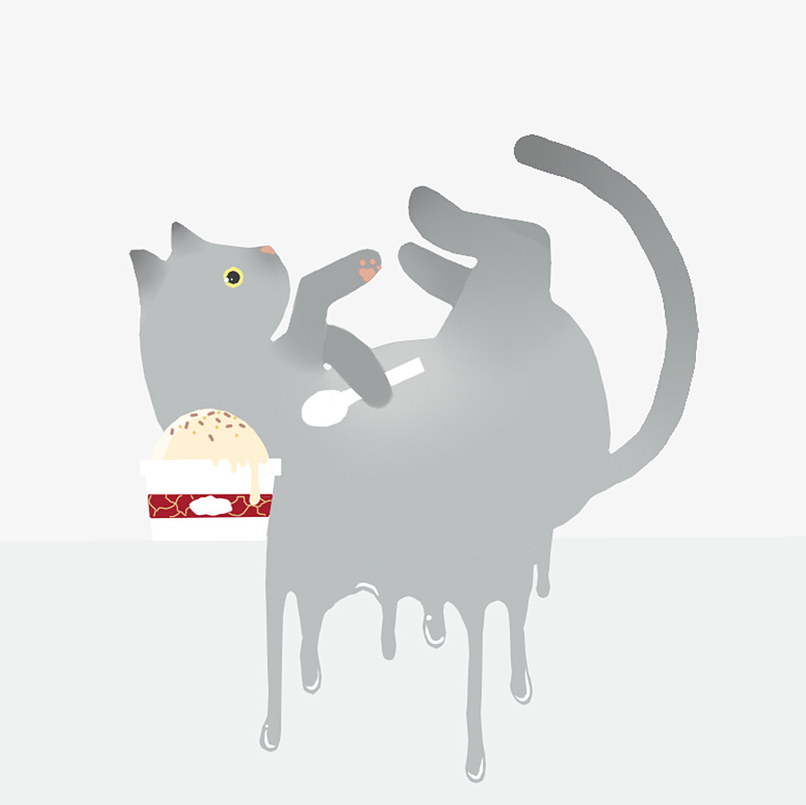 液体猫|插画|插画习作|南朝秋 - 原创作品 - 站酷