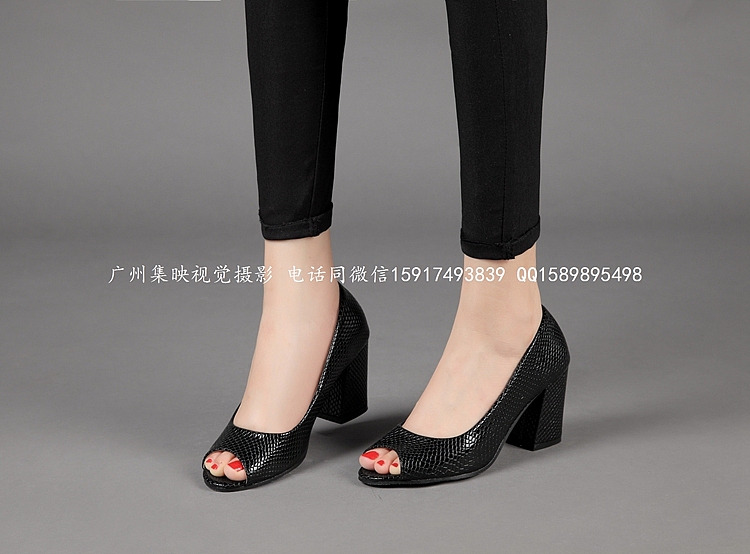 女鞋摄影服务 高跟鞋拍摄 粗跟鱼嘴凉鞋摄影