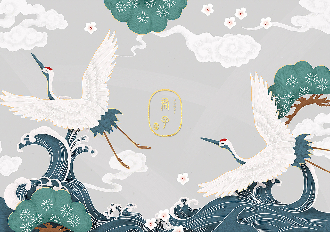 國(guó)潮千金君子成長(zhǎng)褲包裝設(shè)計(jì)（圖ZMjQ2NTQwODUy） - 包裝 - 站酷設(shè)計(jì)師微斯敏原創(chuàng)素材 - 站酷ZCOOL