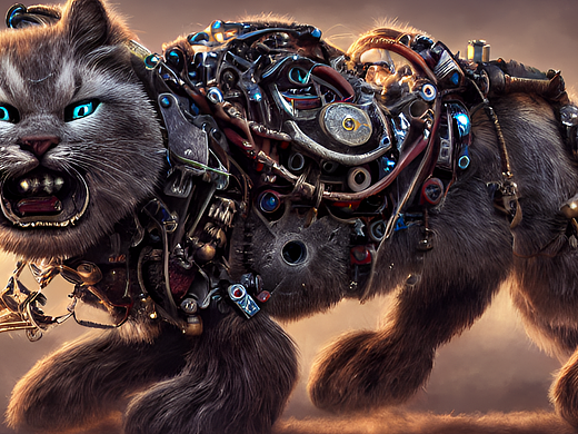 #站酷夢筆#機械叮當貓（個人主頁-ZNjMzMzM3NTY=） - AI作品 - 站酷設計師安靜片刻原創(chuàng)素材 - 站酷ZCOOL