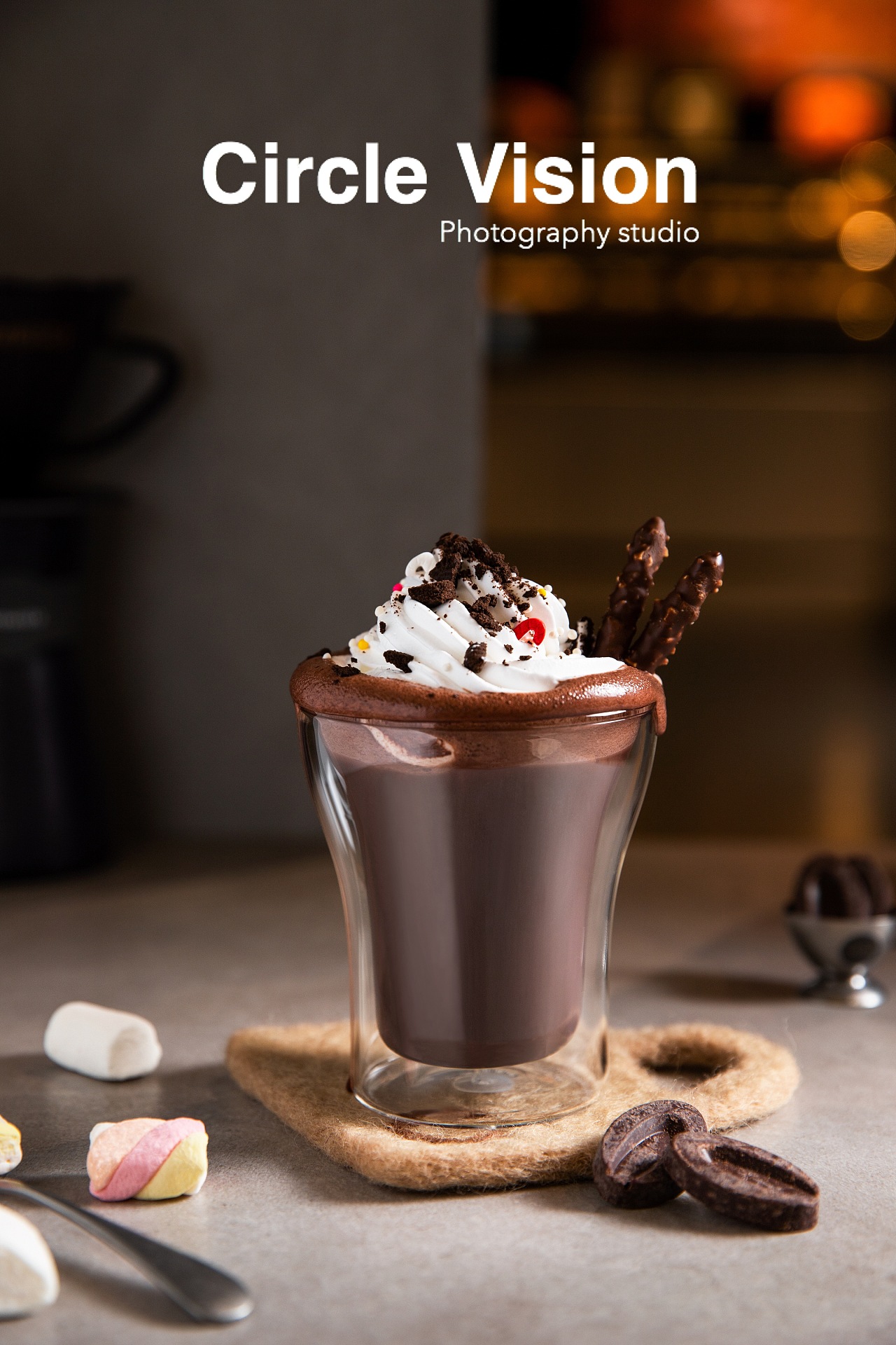 饮品甜品店内拍摄