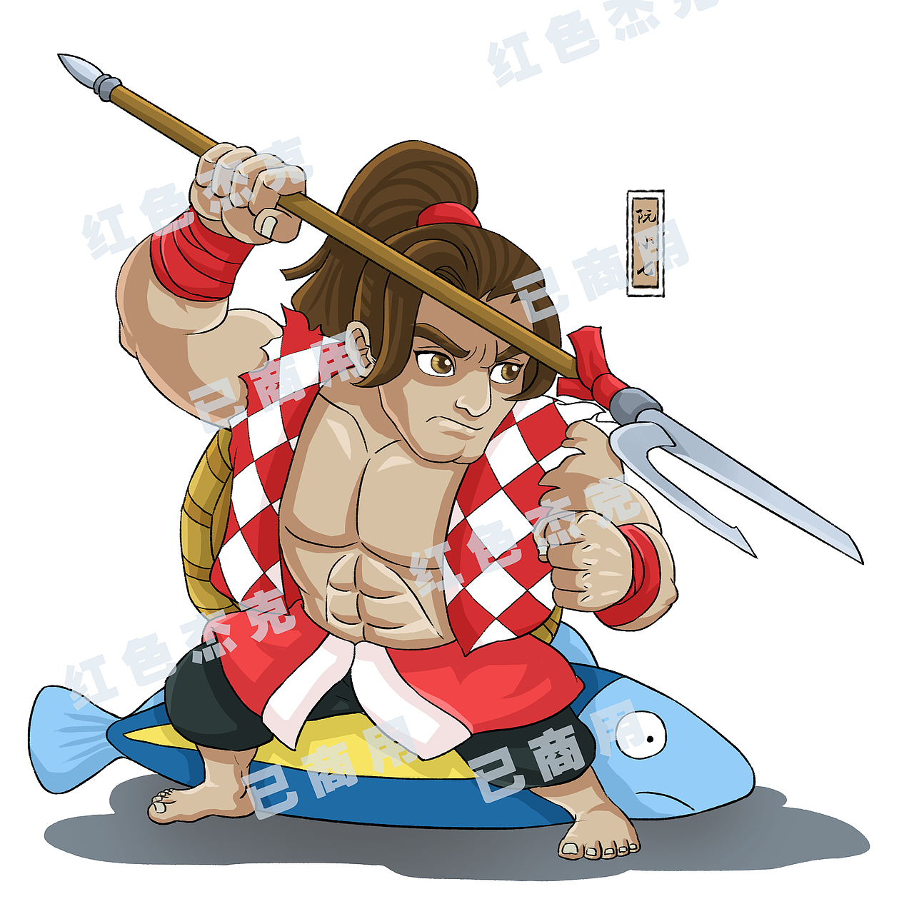 一组Q版水浒人物