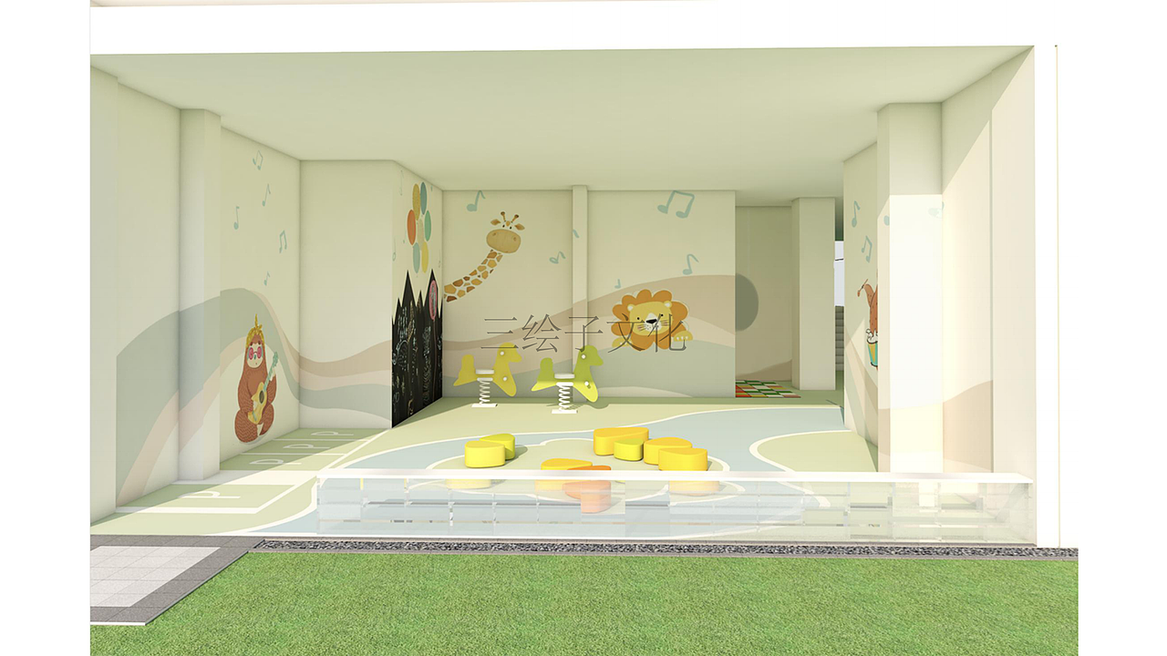 架空层创意|奇妙乐天地●原创墙绘|绿城桂语朝阳（图ZMjk1MjAxMjg4） - 商业空间设计 - 站酷设计师航海王啊原创素材 - 站酷ZCOOL