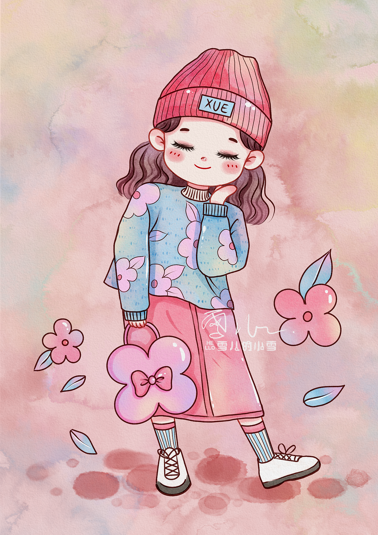 可爱小人|插画|创作习作|雪儿的小雪_原创作品-站酷zcool