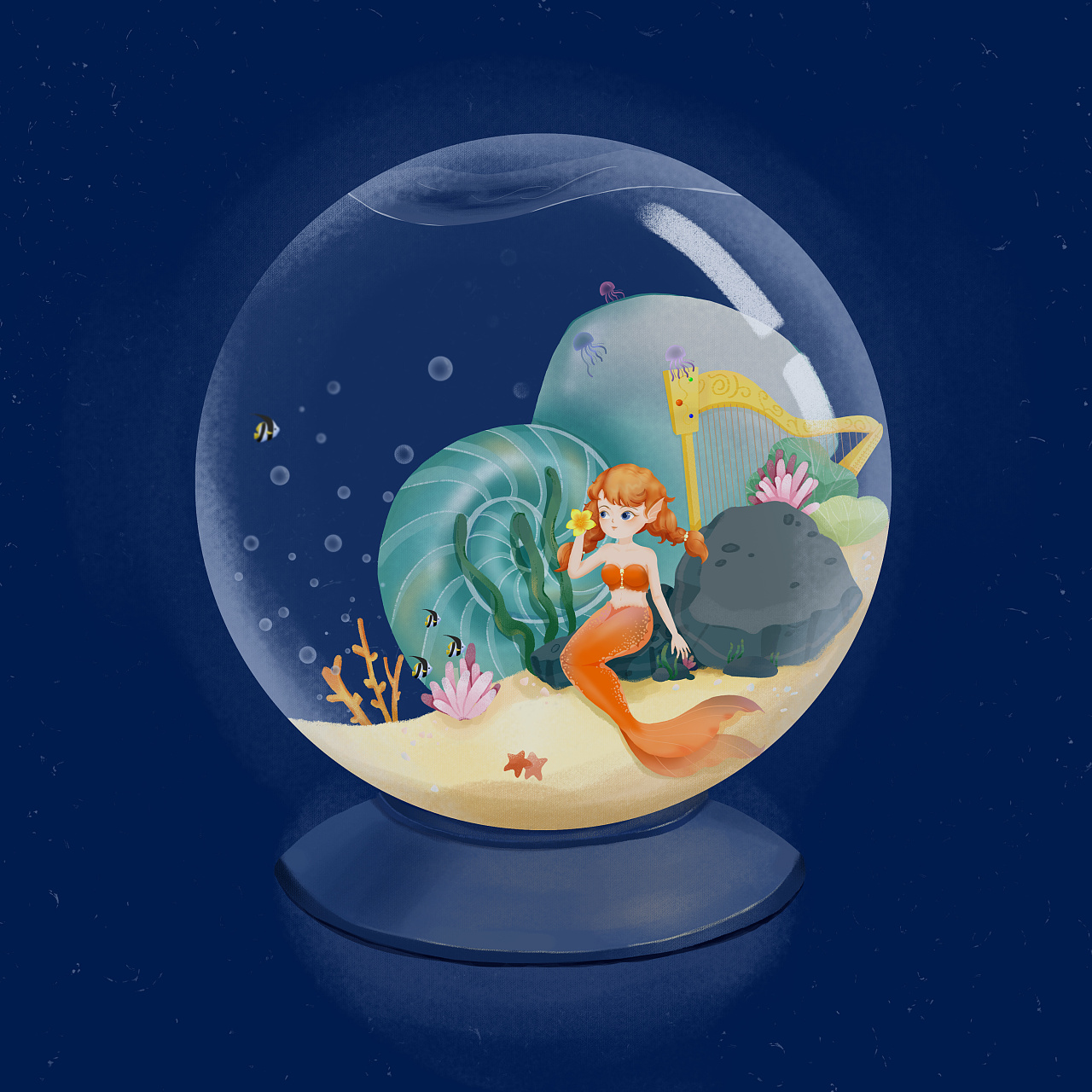 水晶球里的小美人鱼