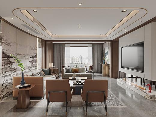 新中式一套~~（个人主页-ZNTg4NTgzNjA=） - 家装设计 - 站酷设计师卓瑞空间原创素材 - 站酷ZCOOL