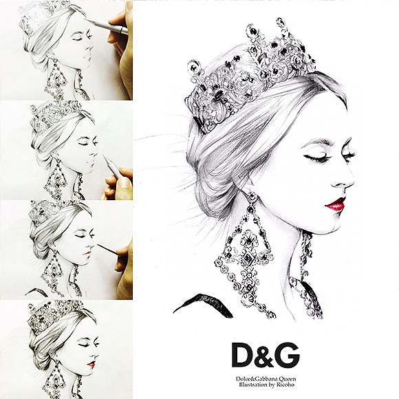 Dolce & Gabbana-Queen（图ZMzI4MzM4ODA=） - 商业插画 - 站酷设计师饭煮豪原创素材 - 站酷ZCOOL