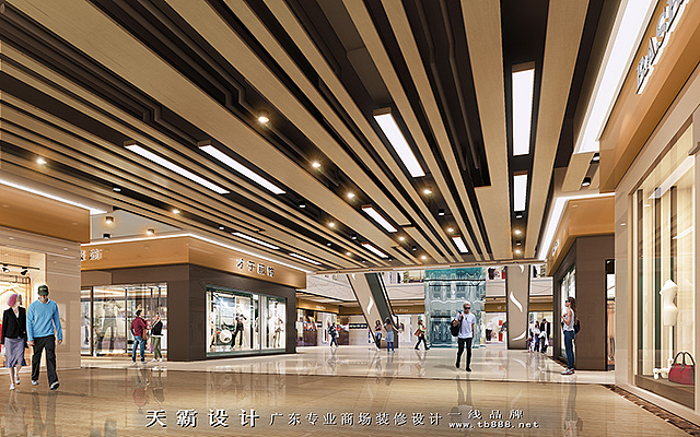 天霸设计商场装修设计效果图分享流畅的动线设计方案