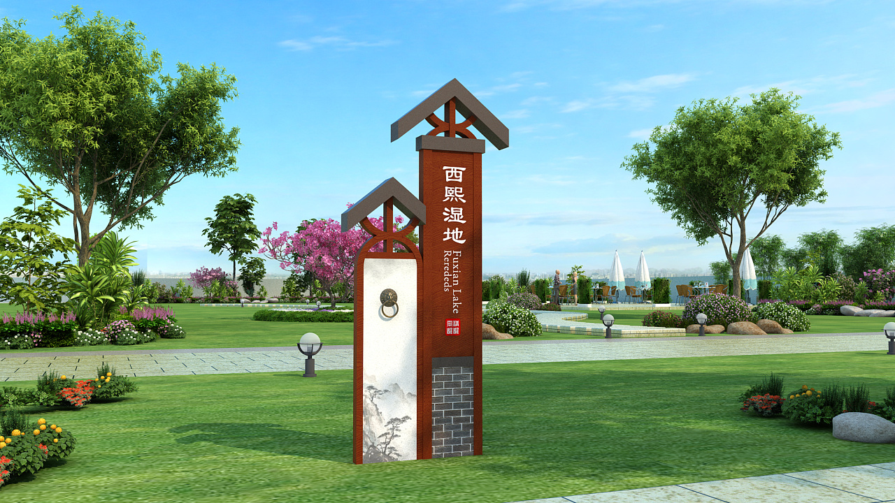 某景区导视牌系统设计|空间|景观设计|攻城狮yj - 原创作品 - 站酷