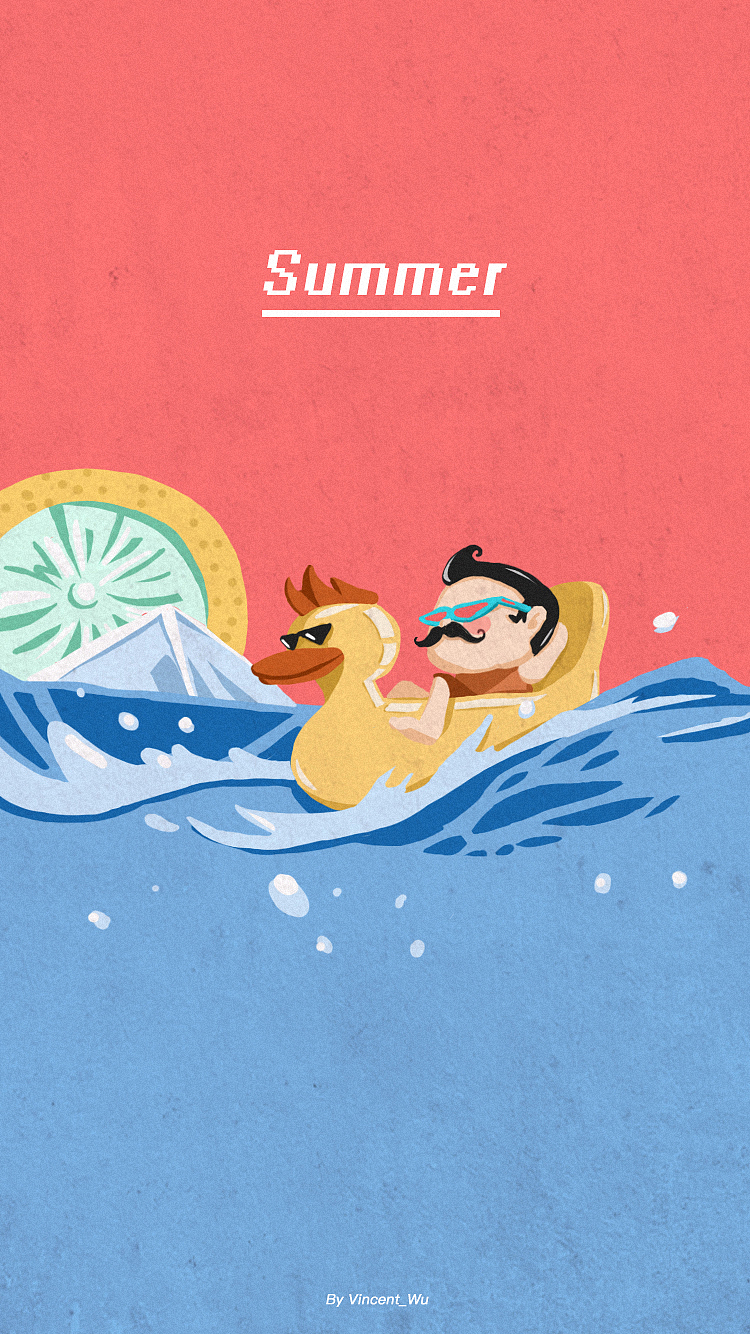 Summer夏日插画（图ZODM3MDMzNjQ=） - 创作习作 - 站酷设计师VINCENT_WU1995原创素材 - 站酷ZCOOL