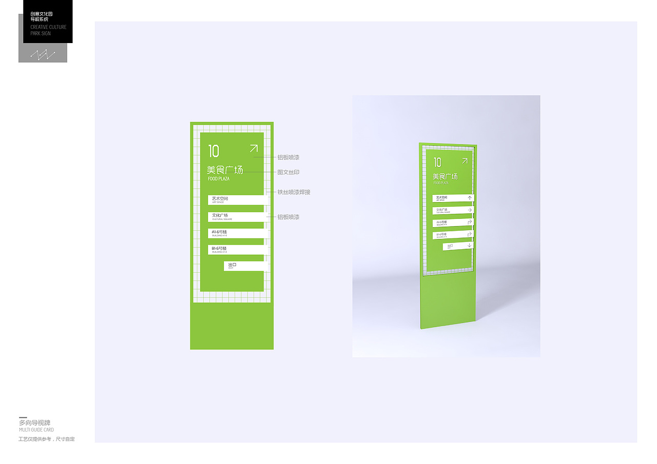 绿色风格创意文化园导视系统设计方案