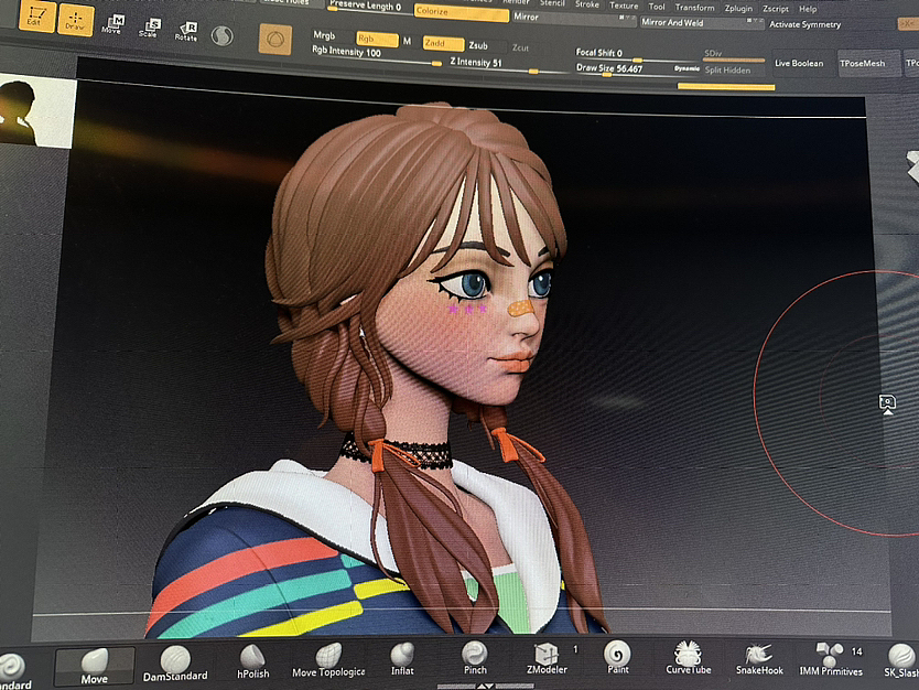 懒得渲染之原创低马尾女孩（图ZMzIzNDI0Njk2） - 人物/生物 - 站酷设计师小星野原创素材 - 站酷ZCOOL