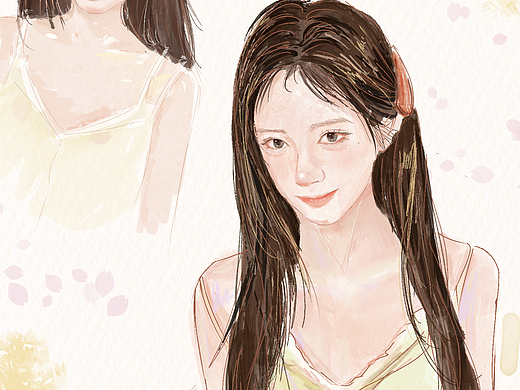 水彩人物插画